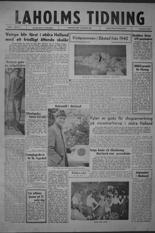 Förstasidan, Tisdag 8 januari 1963