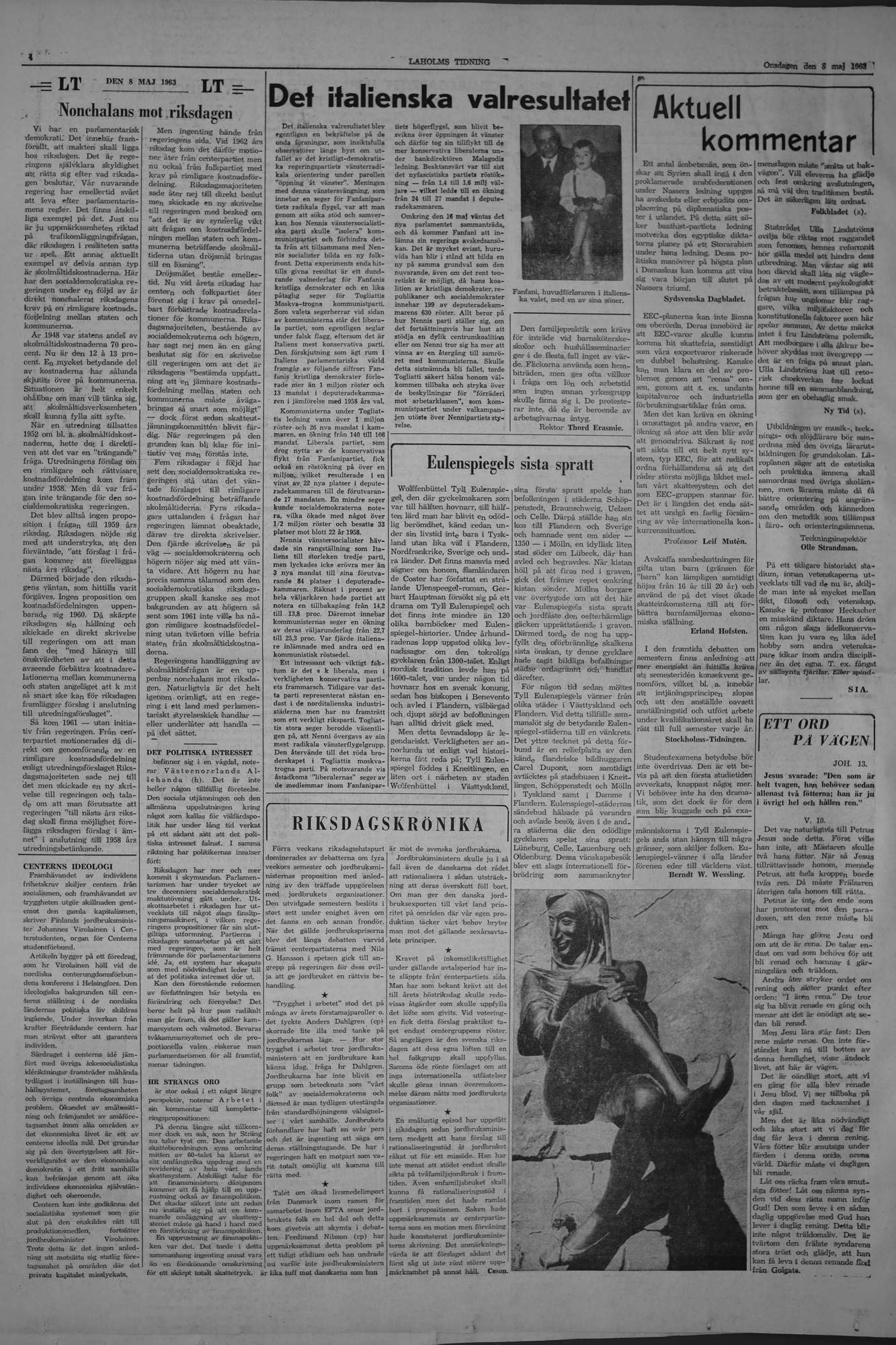 Laholms Tidning Onsdag 8 maj 1963, sida 4