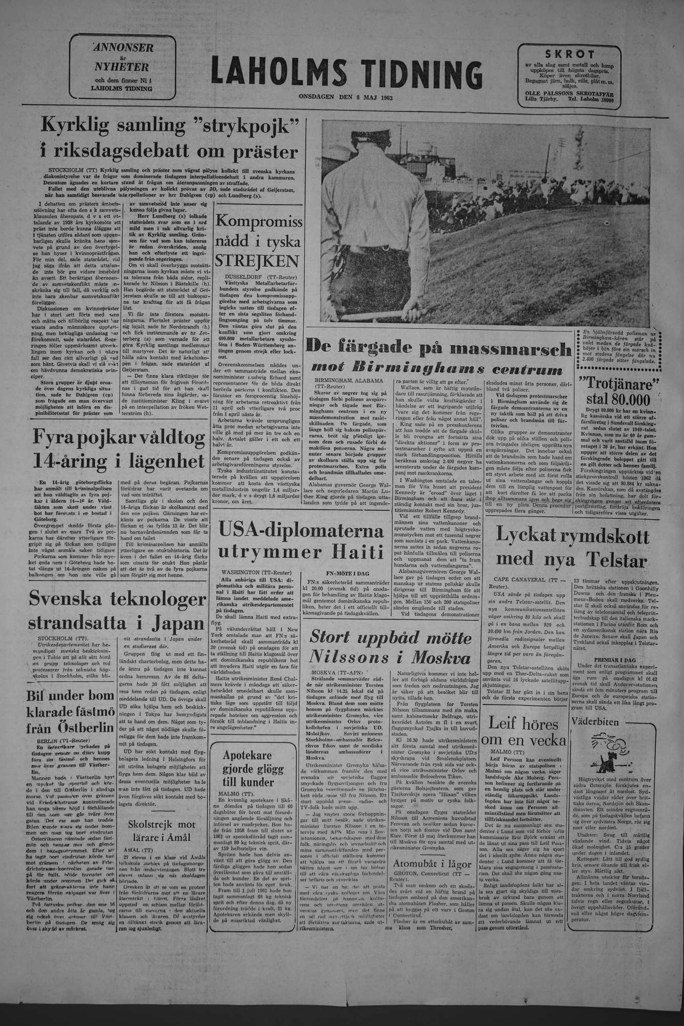 Laholms Tidning Onsdag 8 maj 1963, sida 8