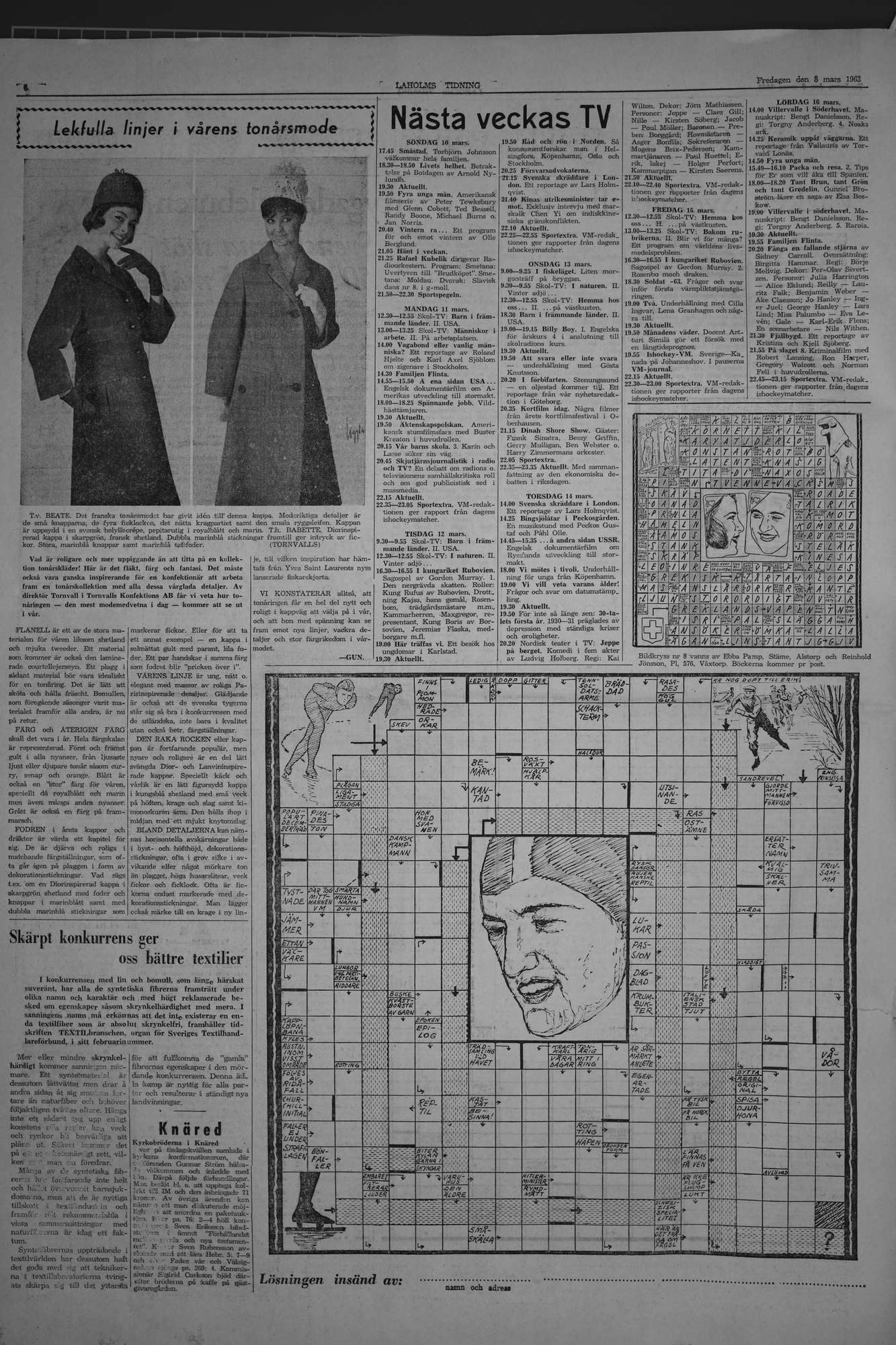 Laholms Tidning Fredag 8 mars 1963, sida 6