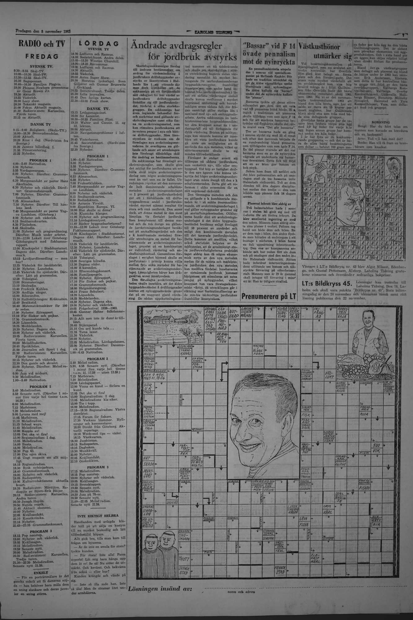 Laholms Tidning Fredag 8 november 1963, sida 7