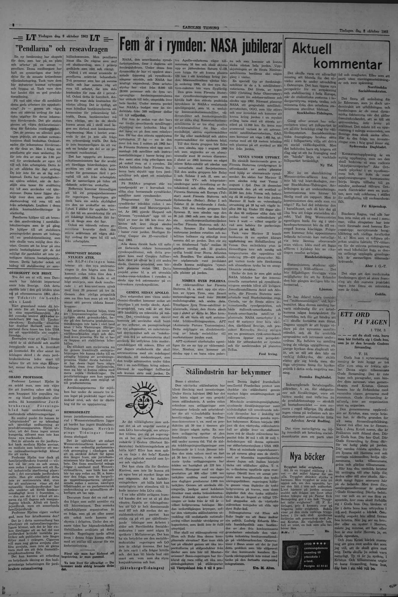 Laholms Tidning Tisdag 8 oktober 1963, sida 4