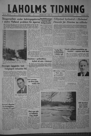 Förstasidan, Tisdag 9 april 1963