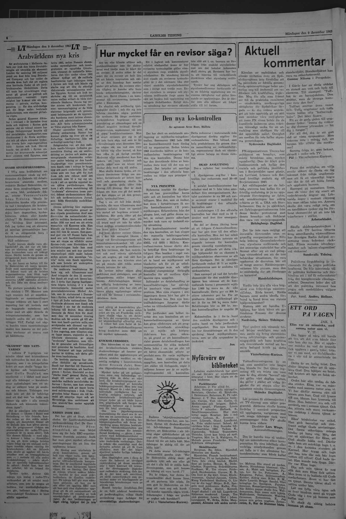 Laholms Tidning Måndag 9 december 1963, sida 4