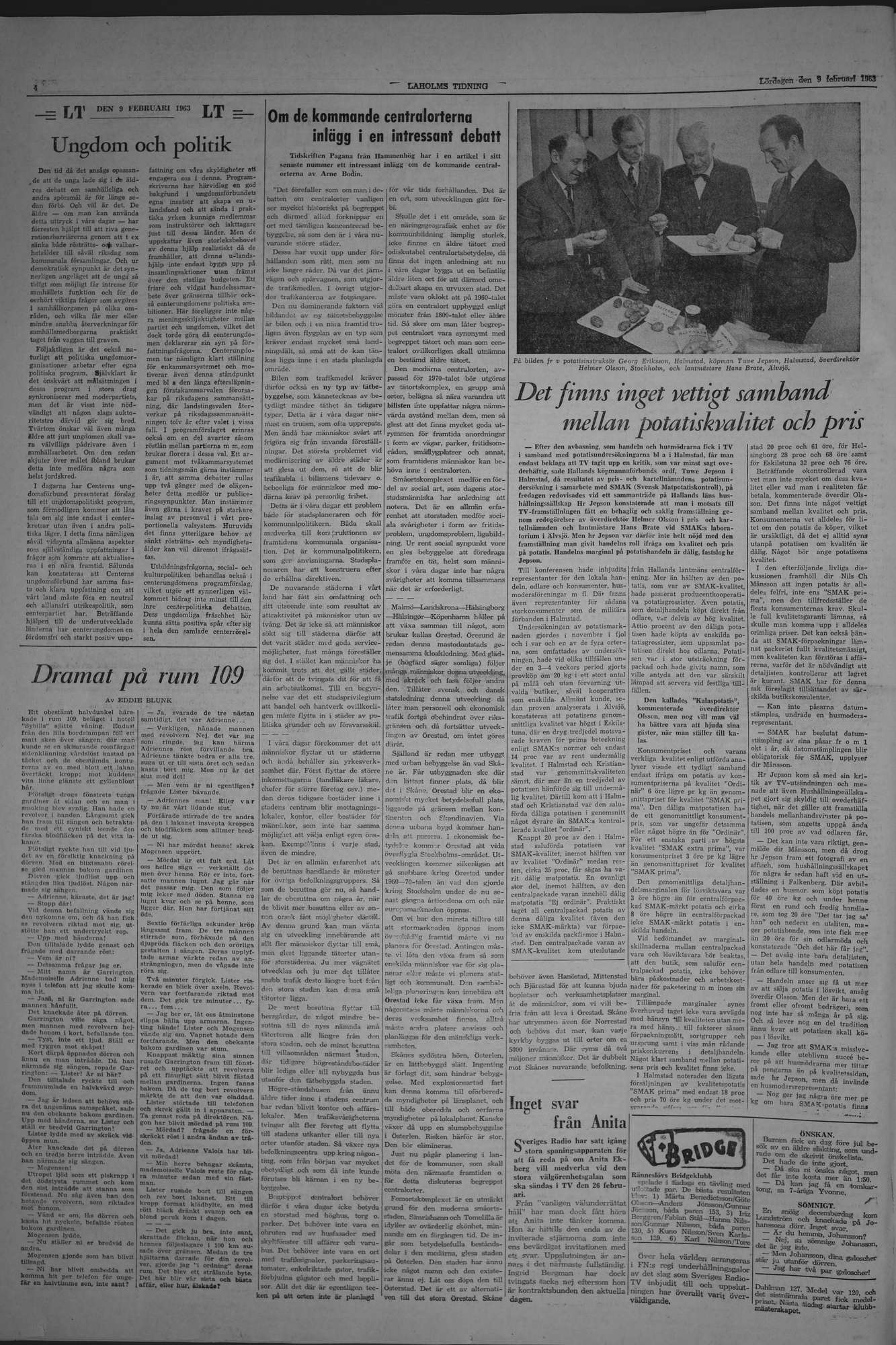 Laholms Tidning Lördag 9 februari 1963, sida 4