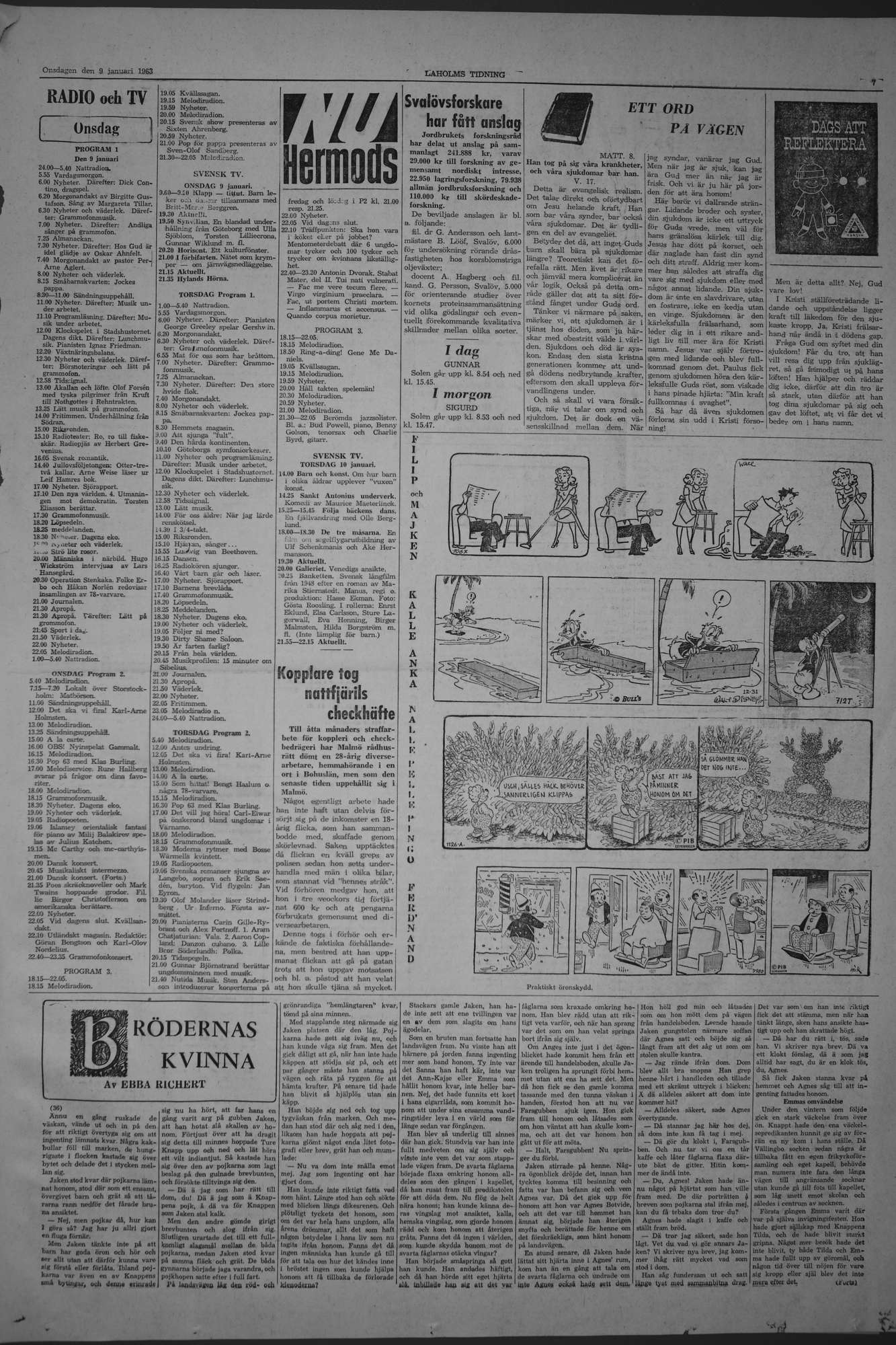 Laholms Tidning Onsdag 9 januari 1963, sida 7