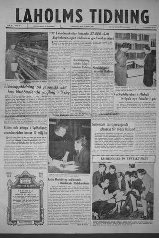 Förstasidan, Lördag 9 mars 1963