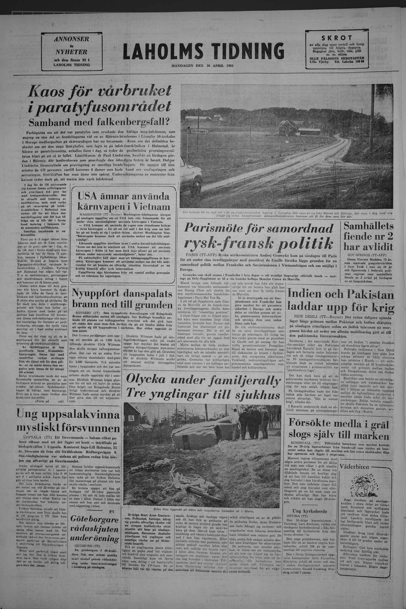 Laholms Tidning Måndag 26 april 1965, sida 8