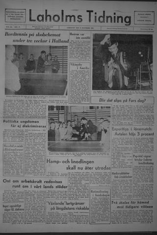 Förstasidan, Lördag 9 november 1963