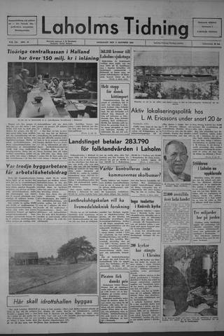 Förstasidan, Onsdag 9 oktober 1963