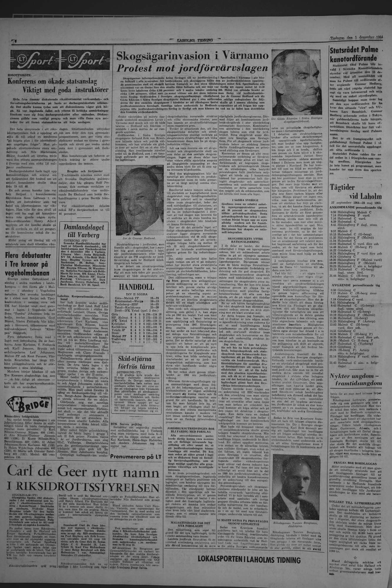 Laholms Tidning Tisdag 1 december 1964, sida 6