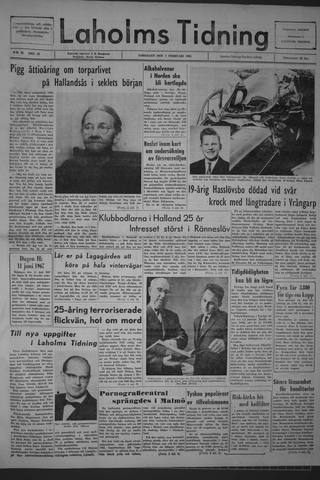 Förstasidan, Lördag 1 februari 1964