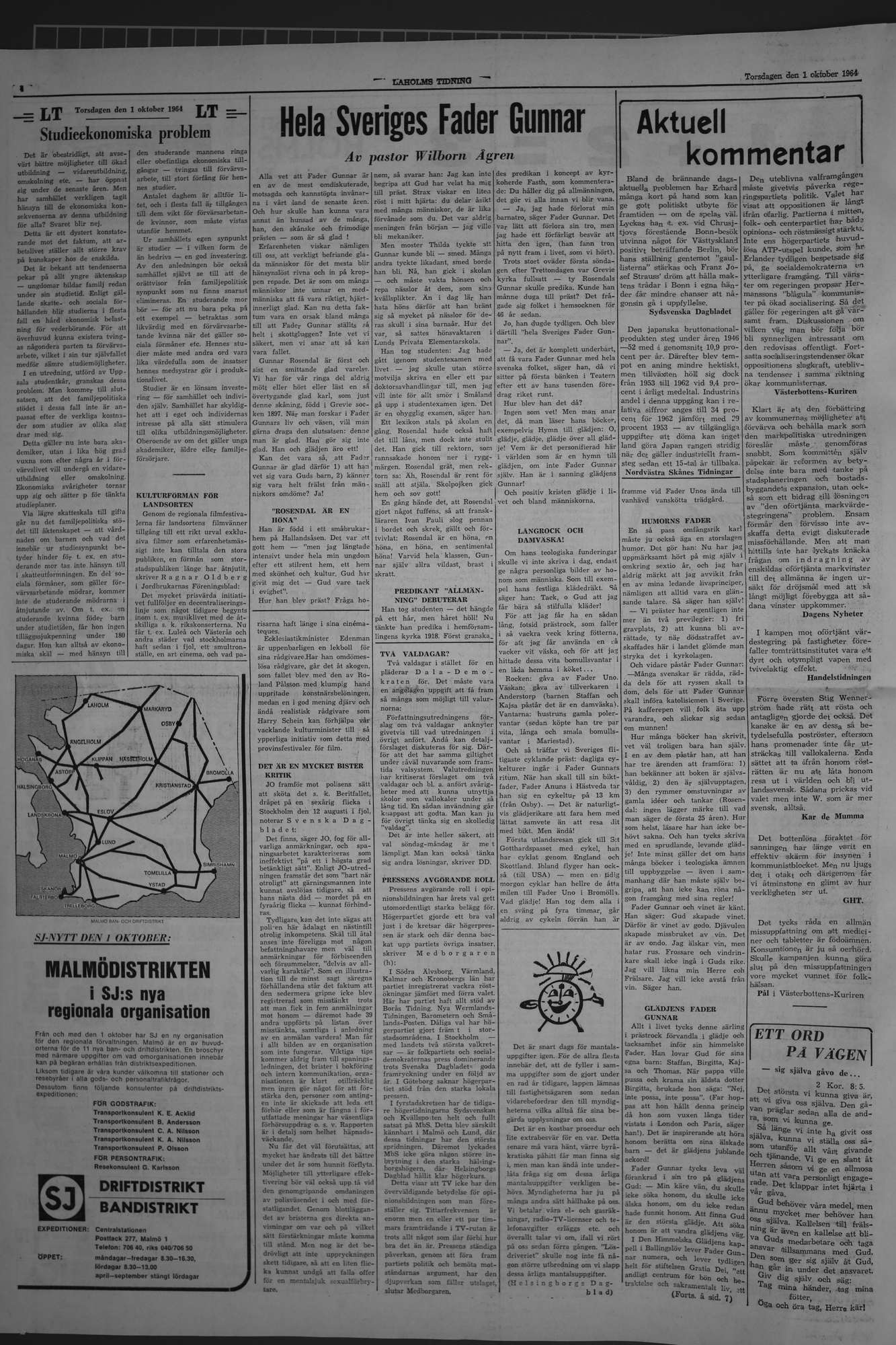 Laholms Tidning Torsdag 1 oktober 1964, sida 4