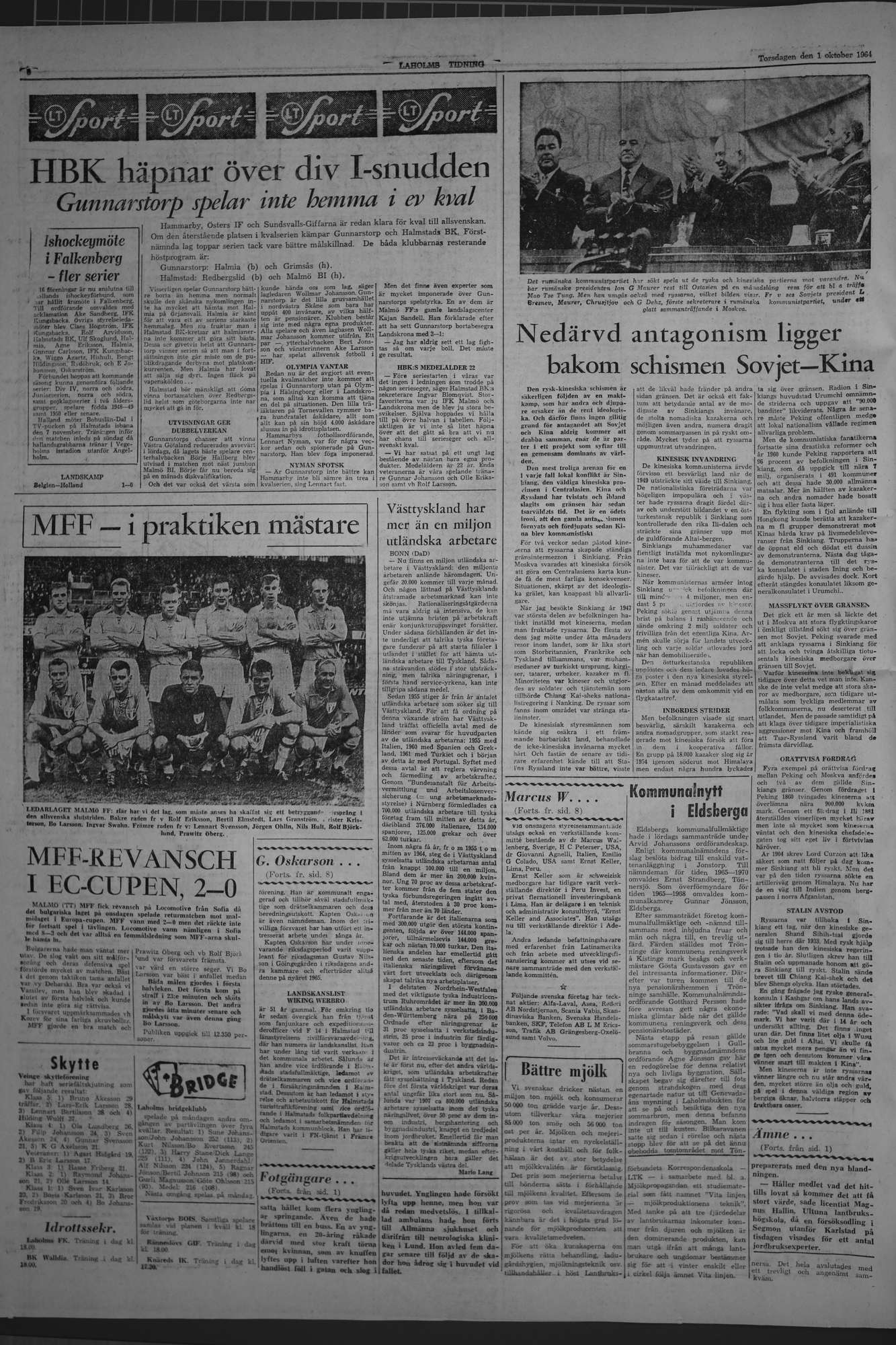 Laholms Tidning Torsdag 1 oktober 1964, sida 6