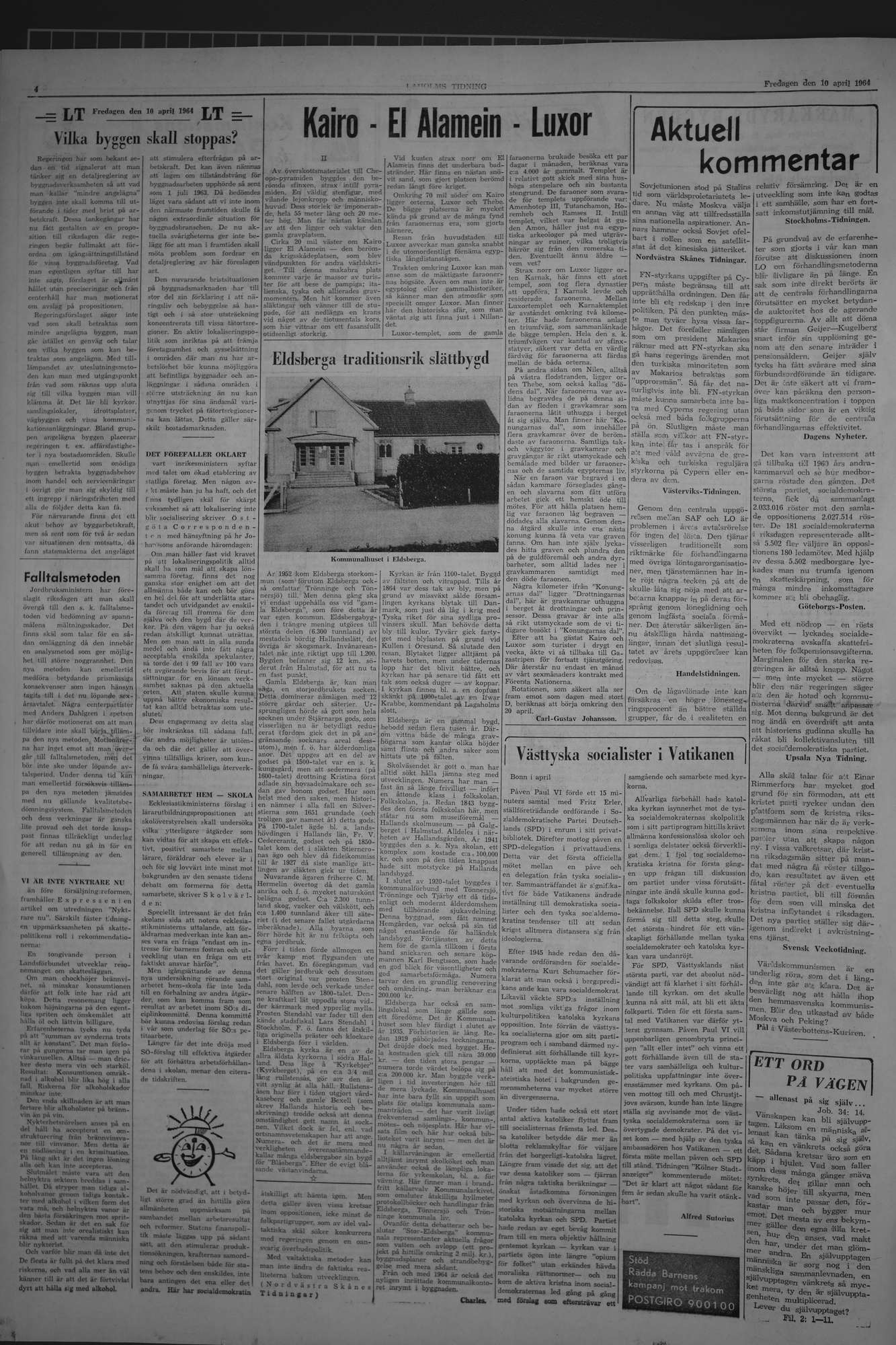 Laholms Tidning Fredag 10 april 1964, sida 4