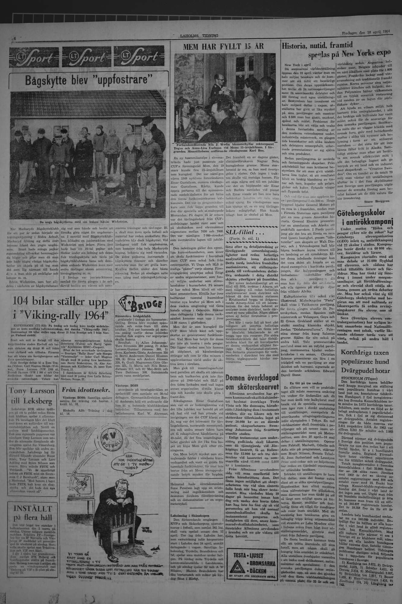 Laholms Tidning Fredag 10 april 1964, sida 6