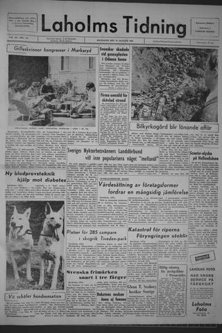 Förstasidan, Måndag 10 augusti 1964