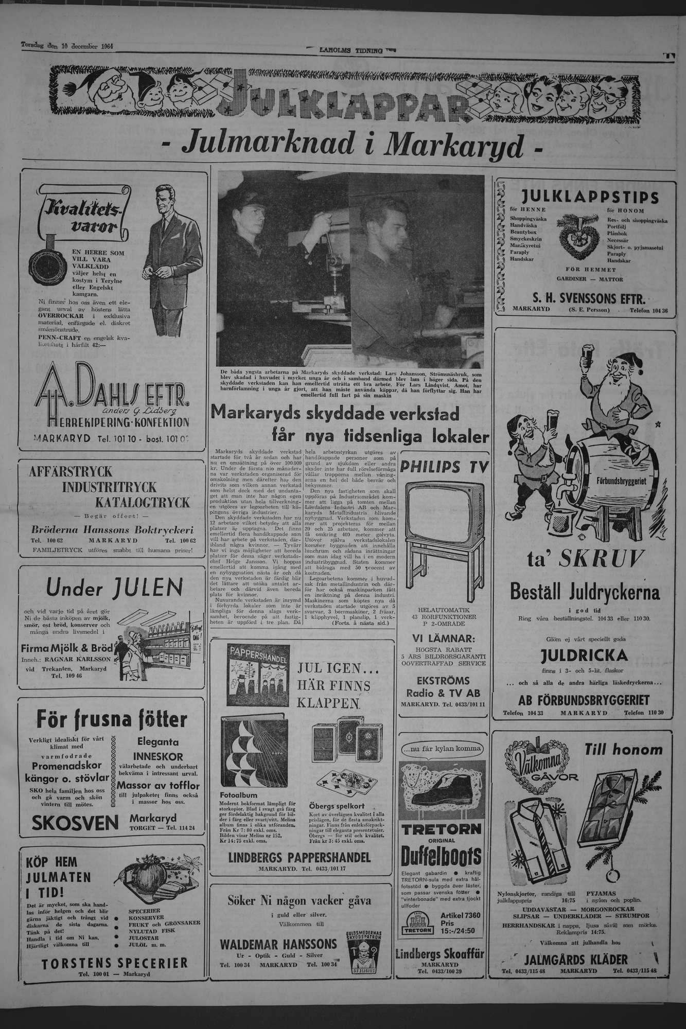 Laholms Tidning Torsdag 10 december 1964, sida 5