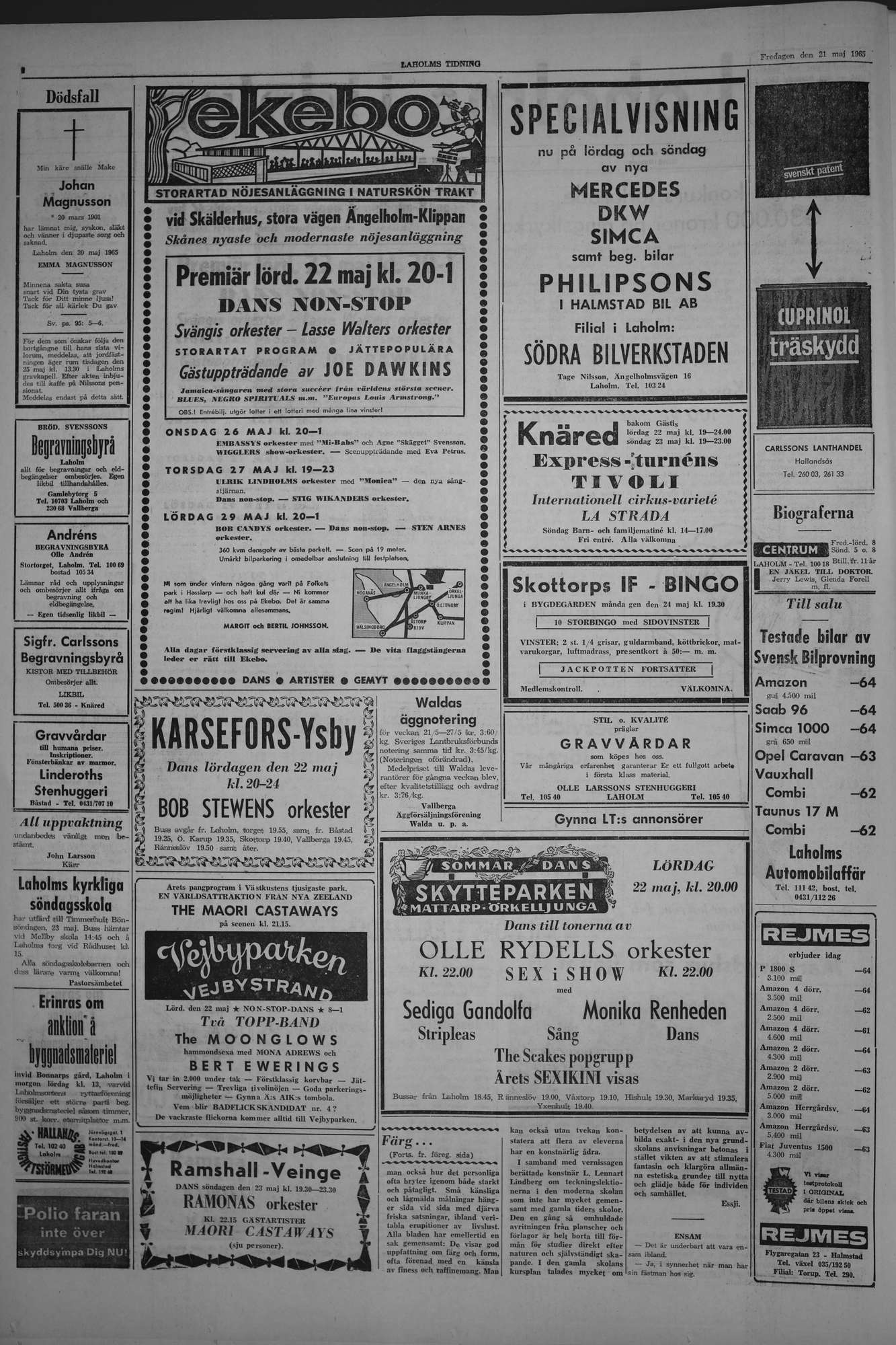 Laholms Tidning Fredag 21 maj 1965, sida 2
