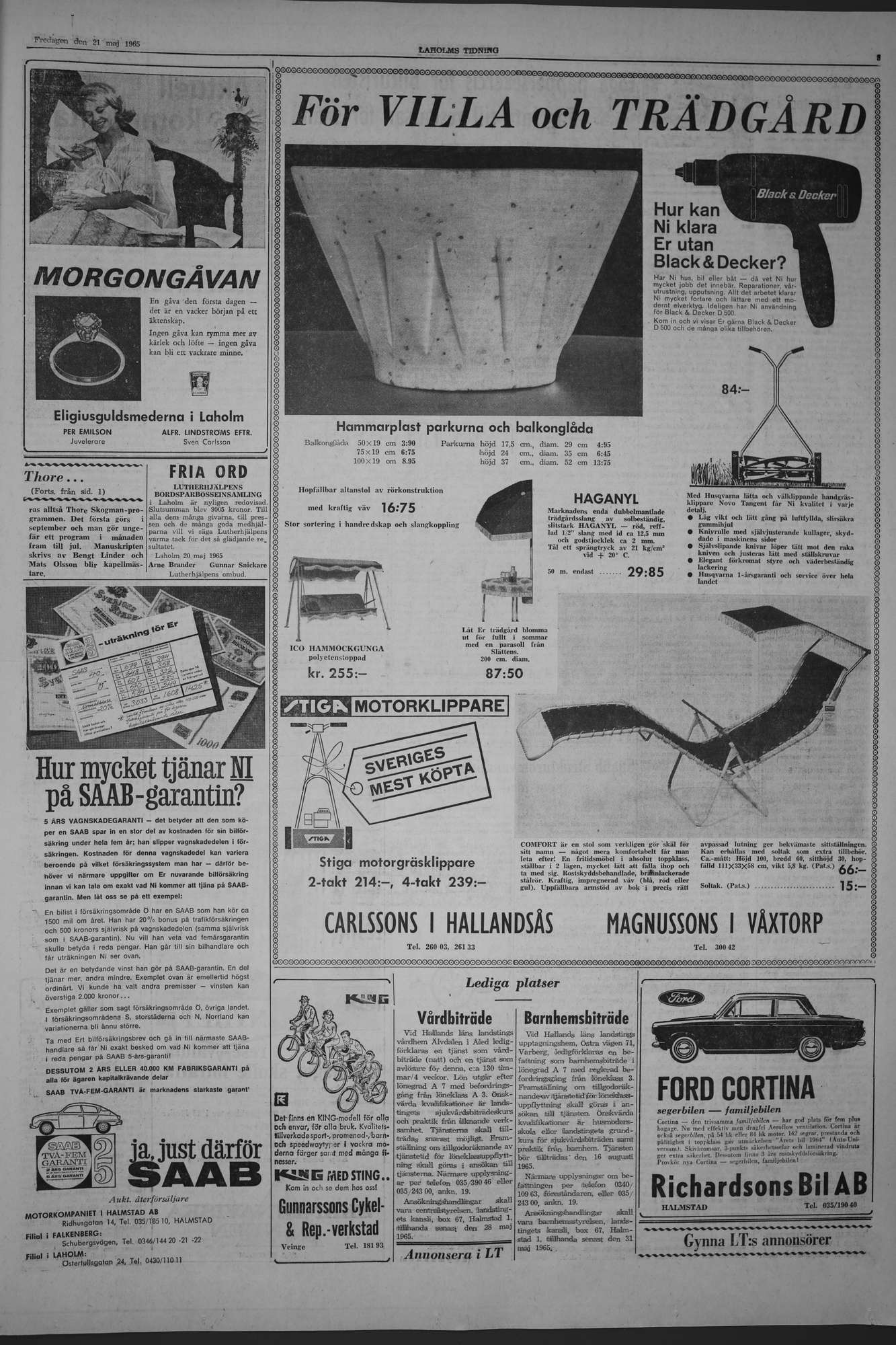 Laholms Tidning Fredag 21 maj 1965, sida 3