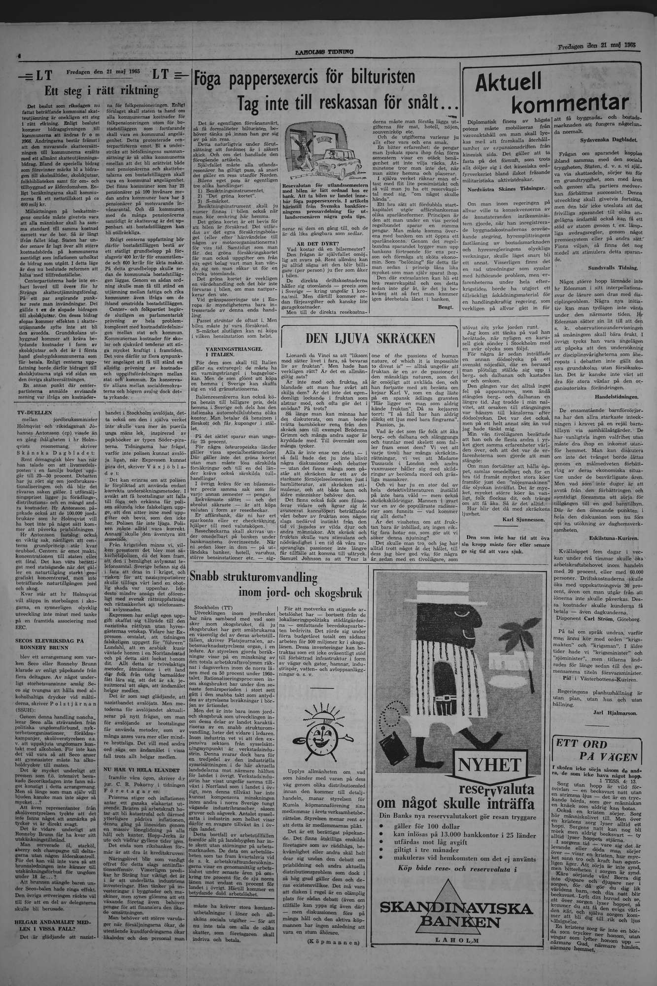 Laholms Tidning Fredag 21 maj 1965, sida 4