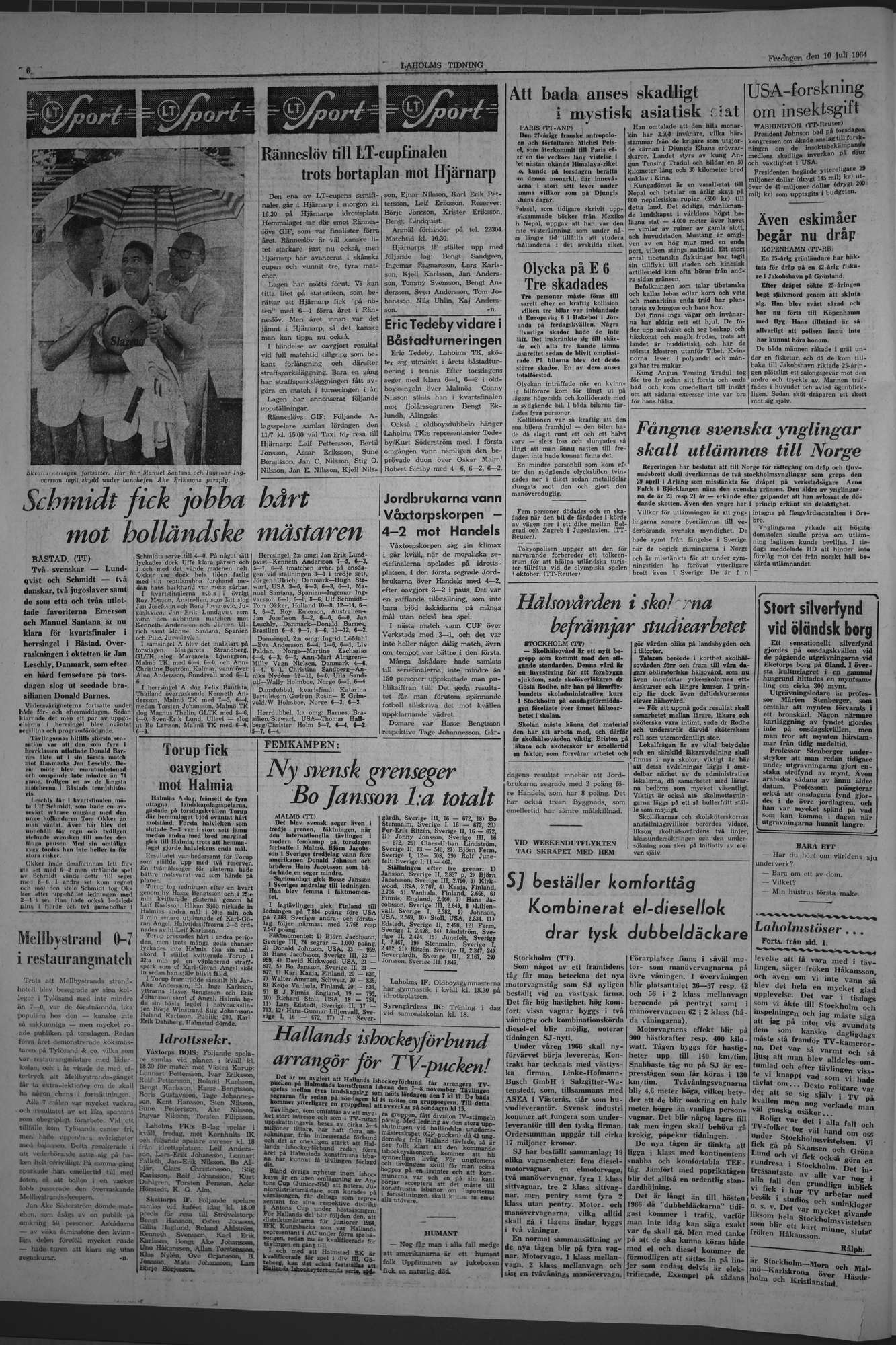 Laholms Tidning Fredag 10 juli 1964, sida 6