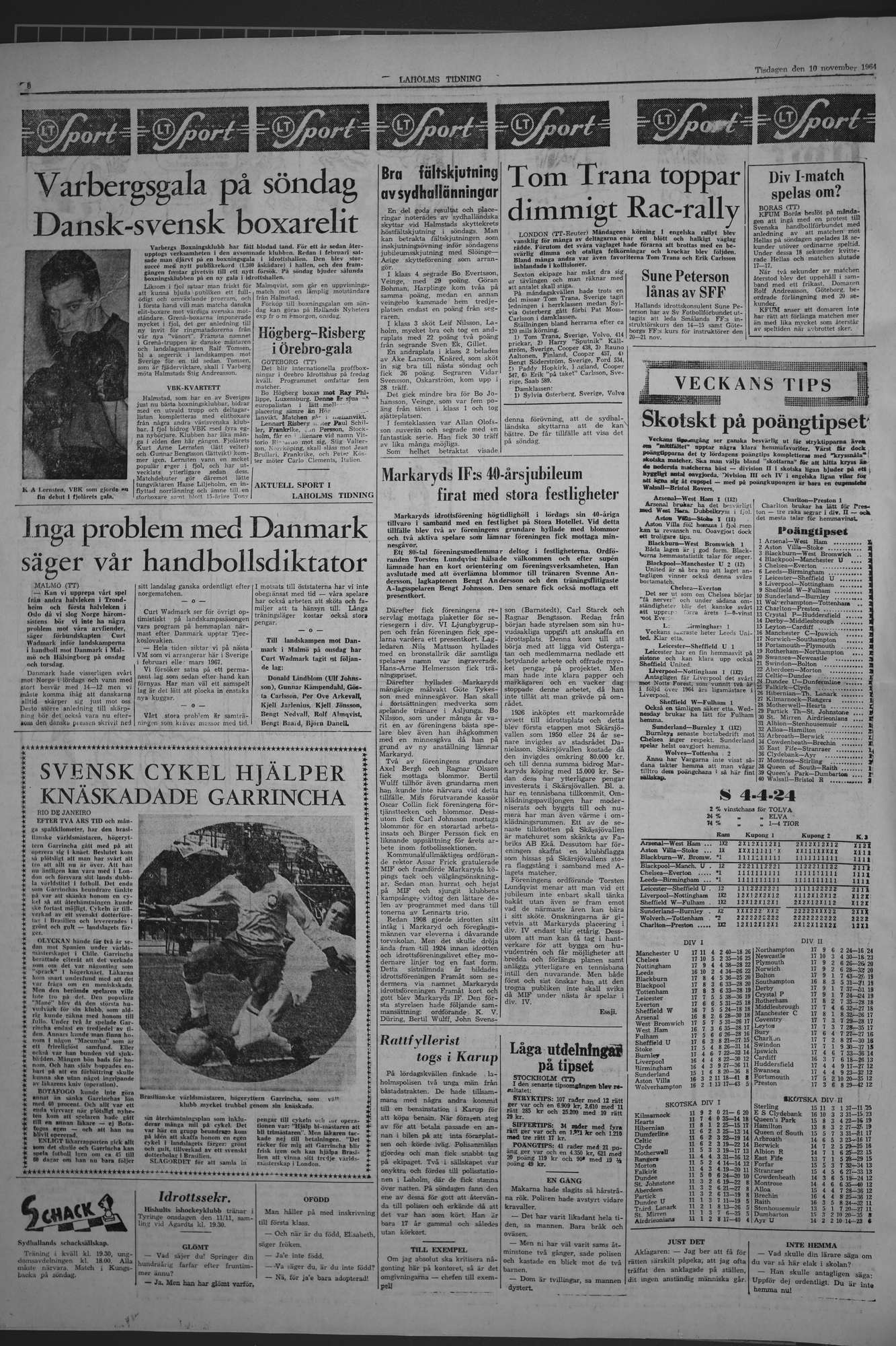 Laholms Tidning Tisdag 10 november 1964, sida 6