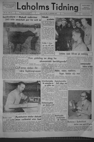 Förstasidan, Torsdag 10 september 1964