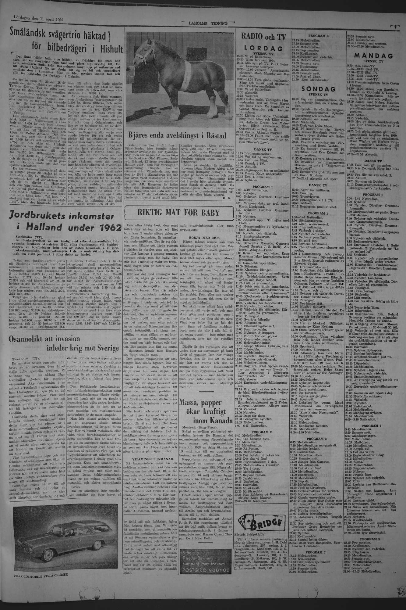 Laholms Tidning Lördag 11 april 1964, sida 7