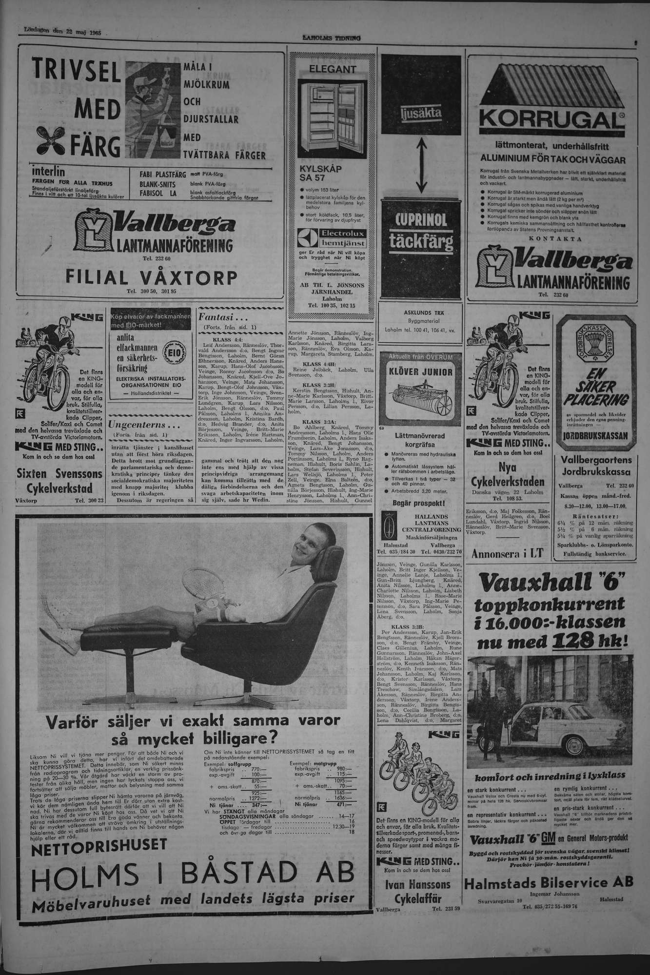 Laholms Tidning Lördag 22 maj 1965, sida 3