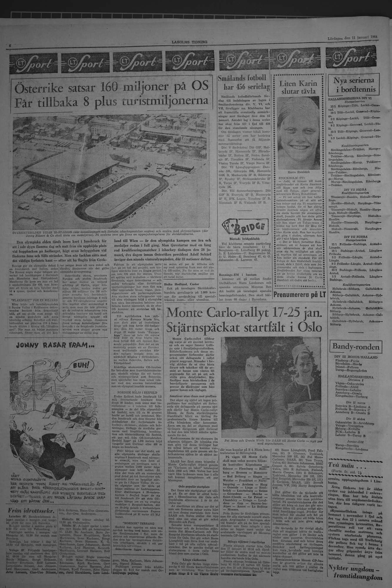 Laholms Tidning Lördag 11 januari 1964, sida 6
