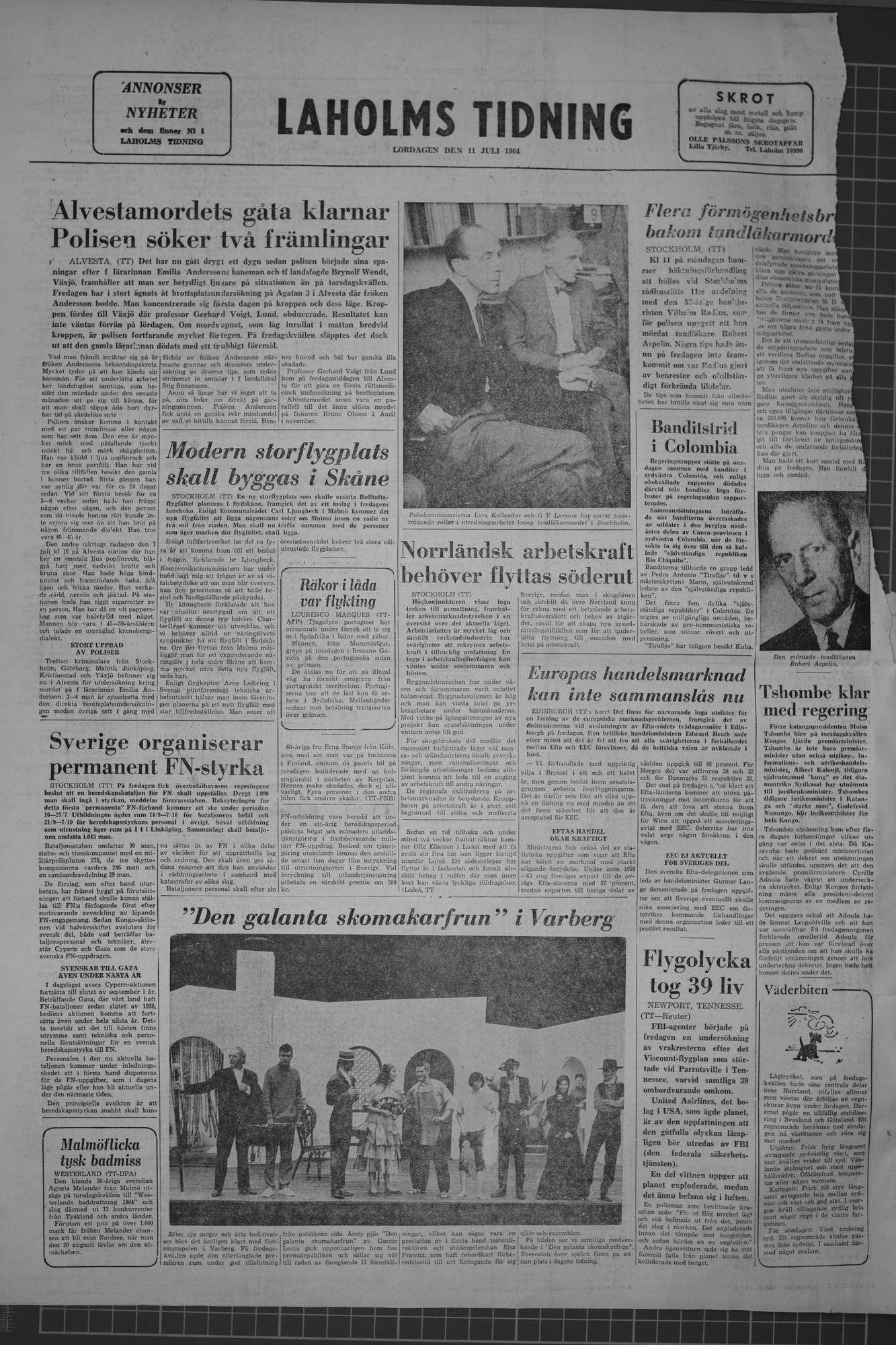 Laholms Tidning Lördag 11 juli 1964, sida 8