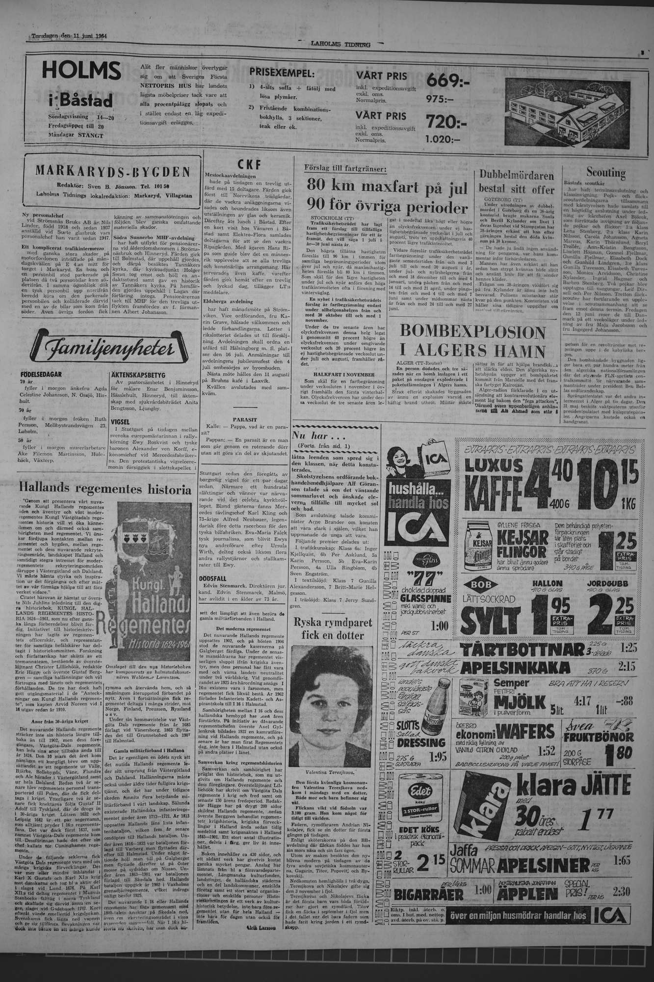 Laholms Tidning Torsdag 11 juni 1964, sida 3