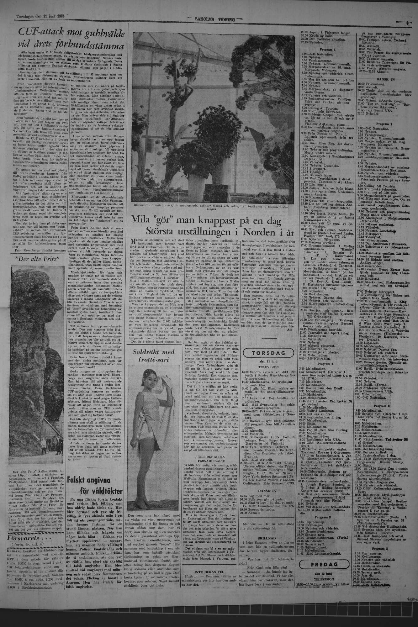 Laholms Tidning Torsdag 11 juni 1964, sida 7