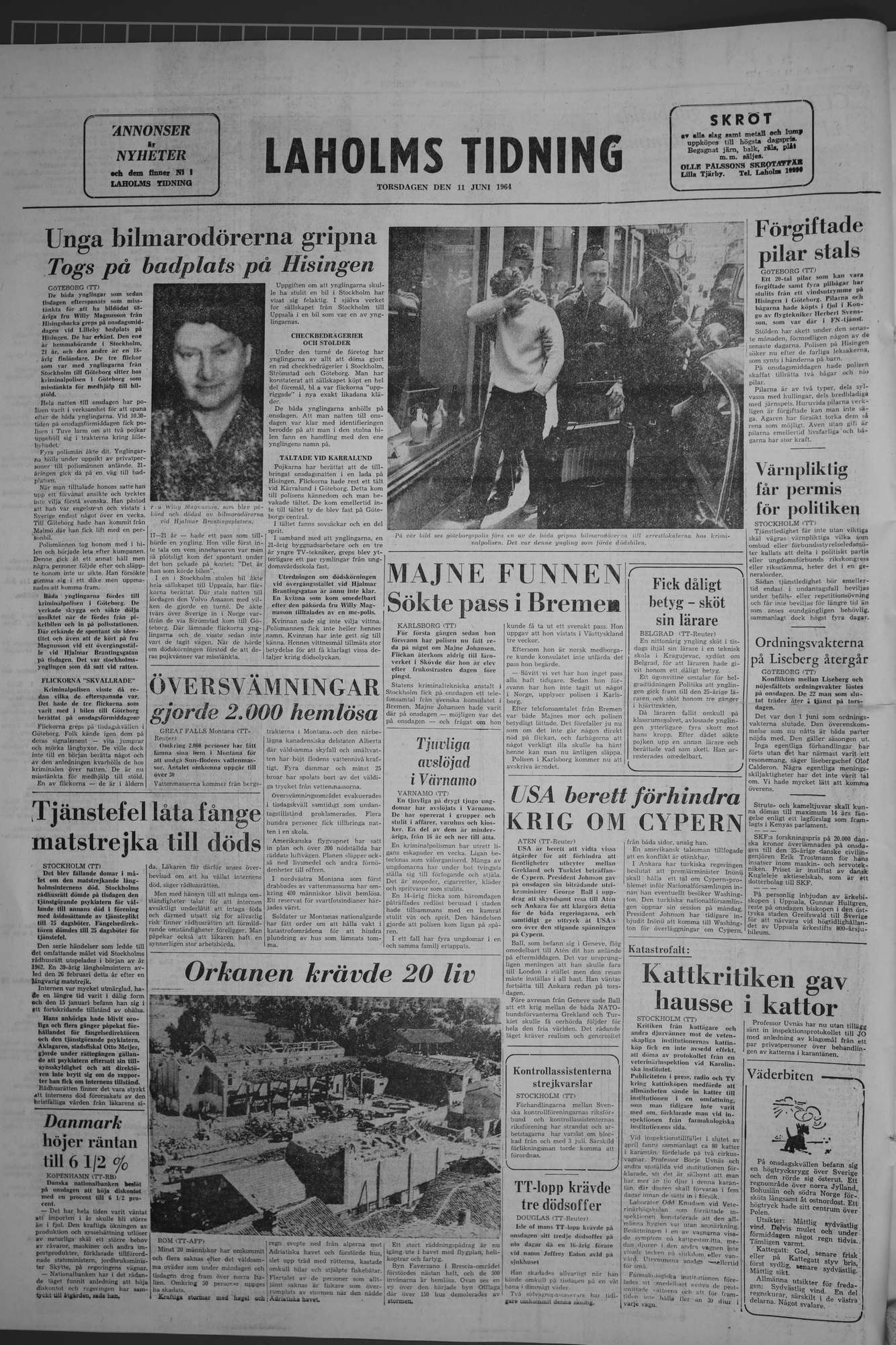 Laholms Tidning Torsdag 11 juni 1964, sida 8