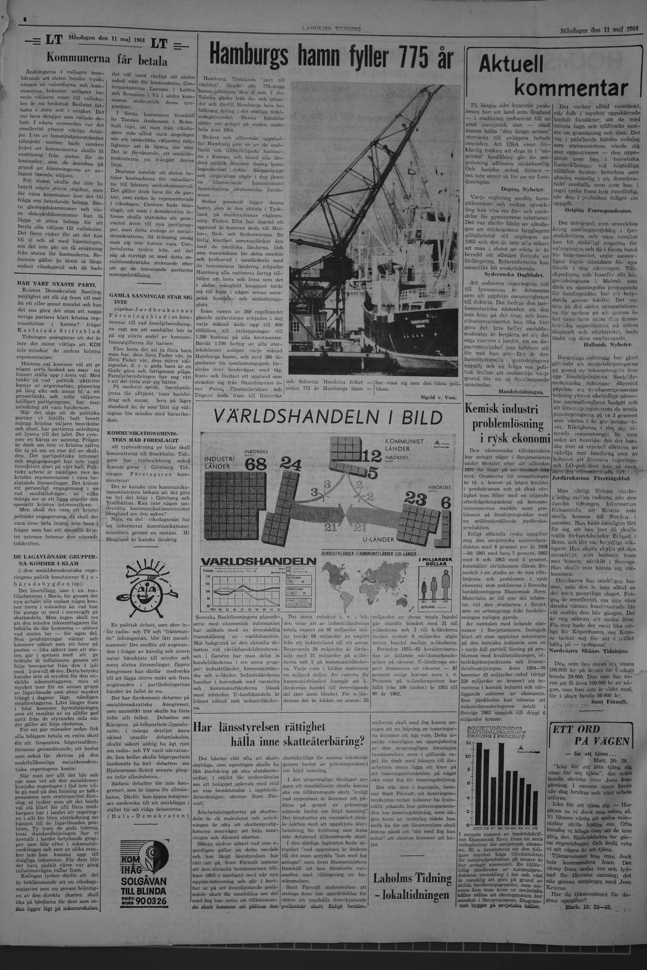 Laholms Tidning Måndag 11 maj 1964, sida 4