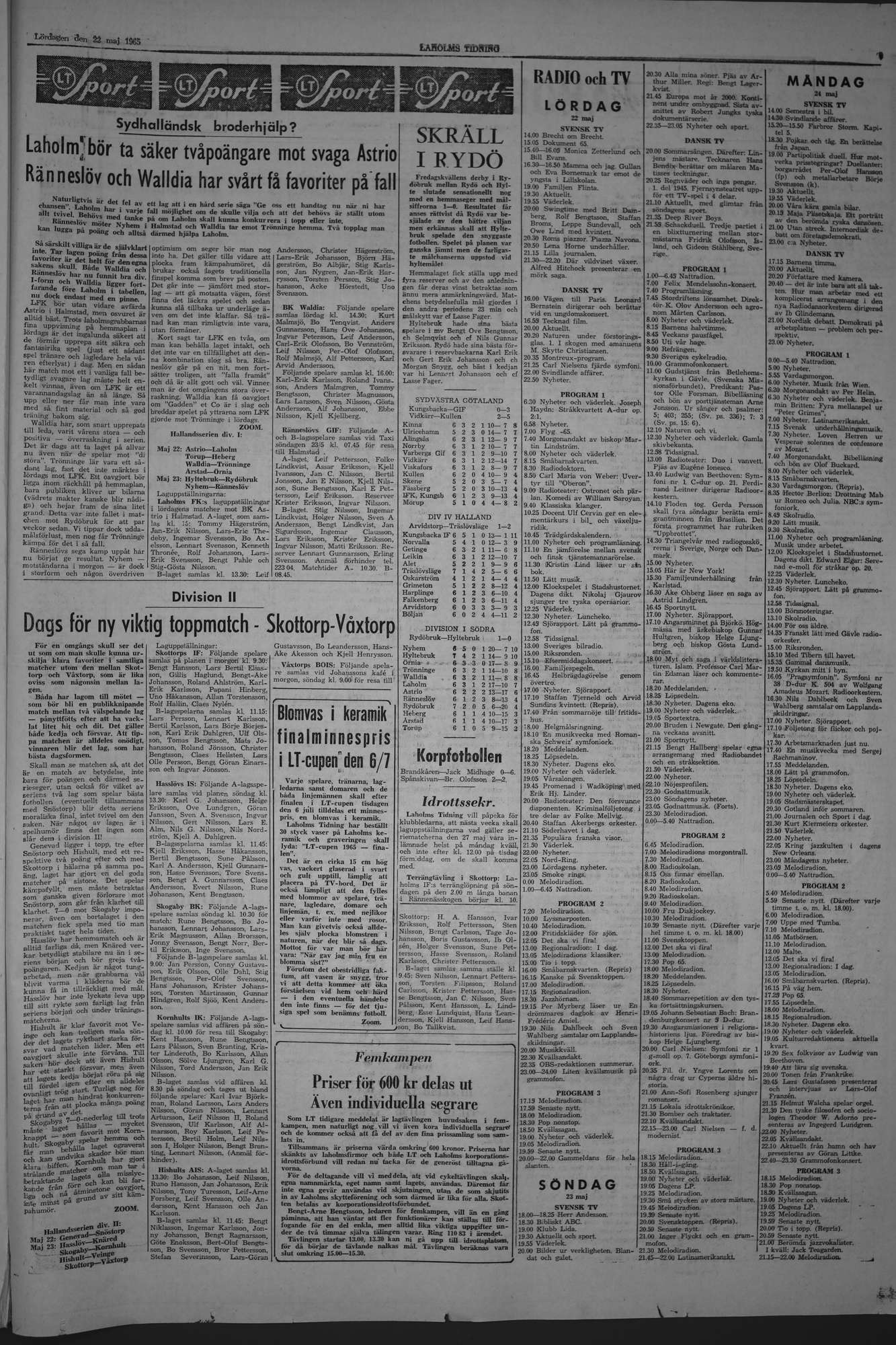 Laholms Tidning Lördag 22 maj 1965, sida 7