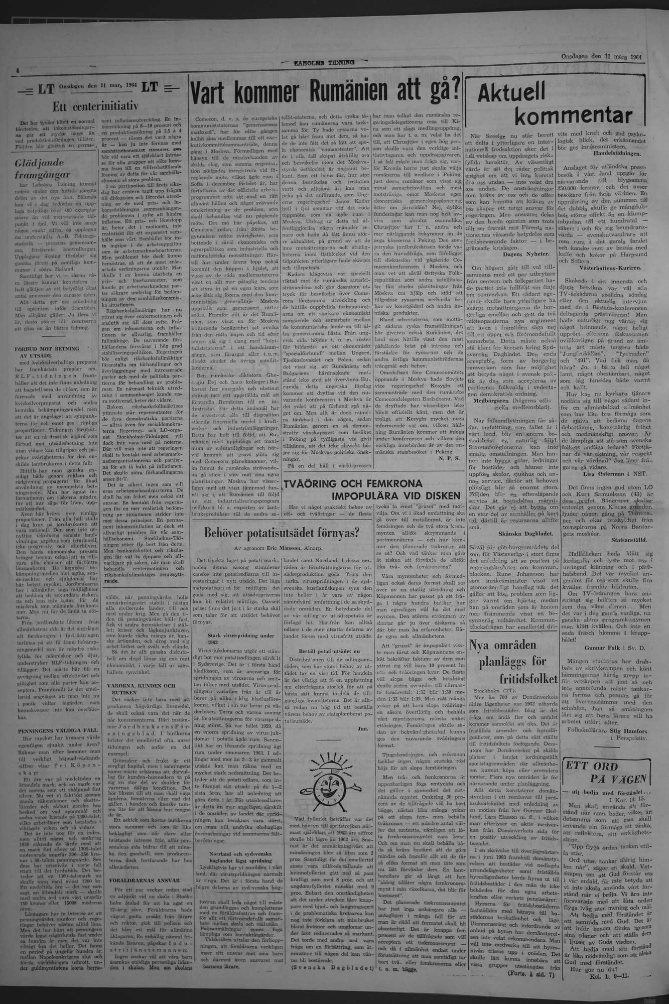 Laholms Tidning Onsdag 11 mars 1964, sida 4
