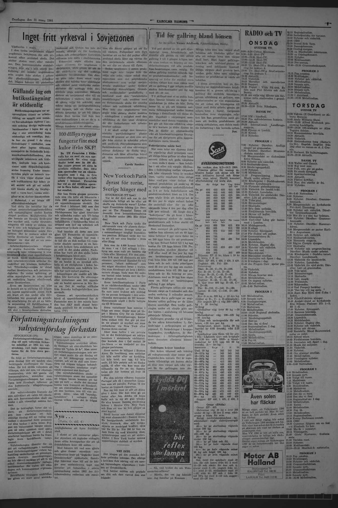 Laholms Tidning Onsdag 11 mars 1964, sida 7