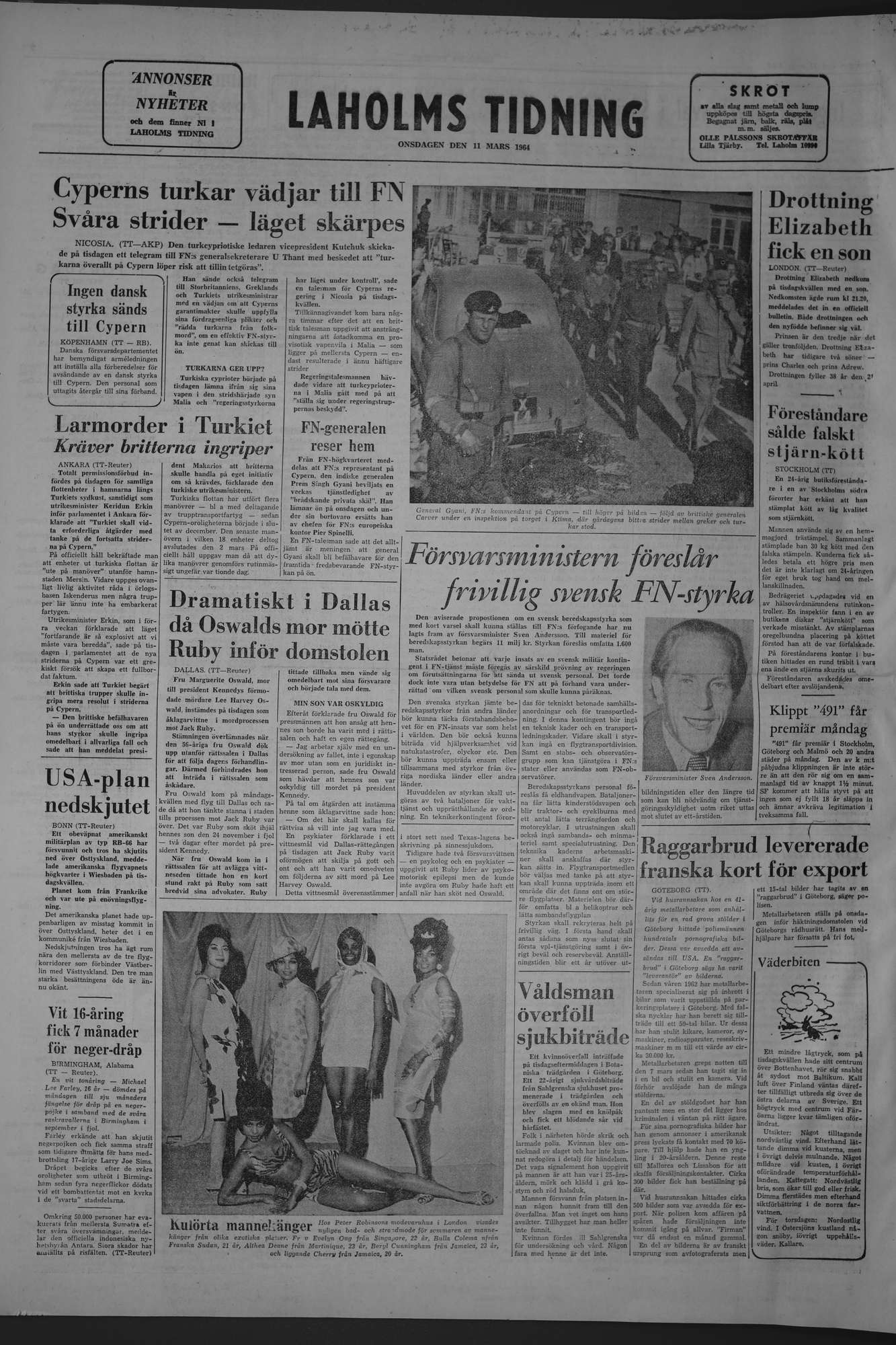 Laholms Tidning Onsdag 11 mars 1964, sida 8