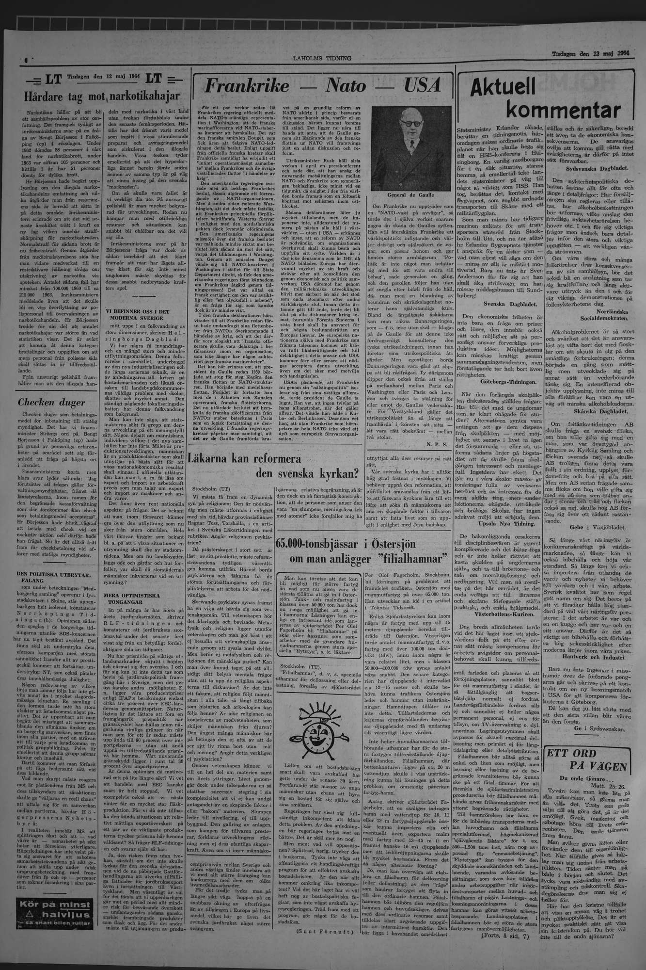 Laholms Tidning Tisdag 12 maj 1964, sida 4