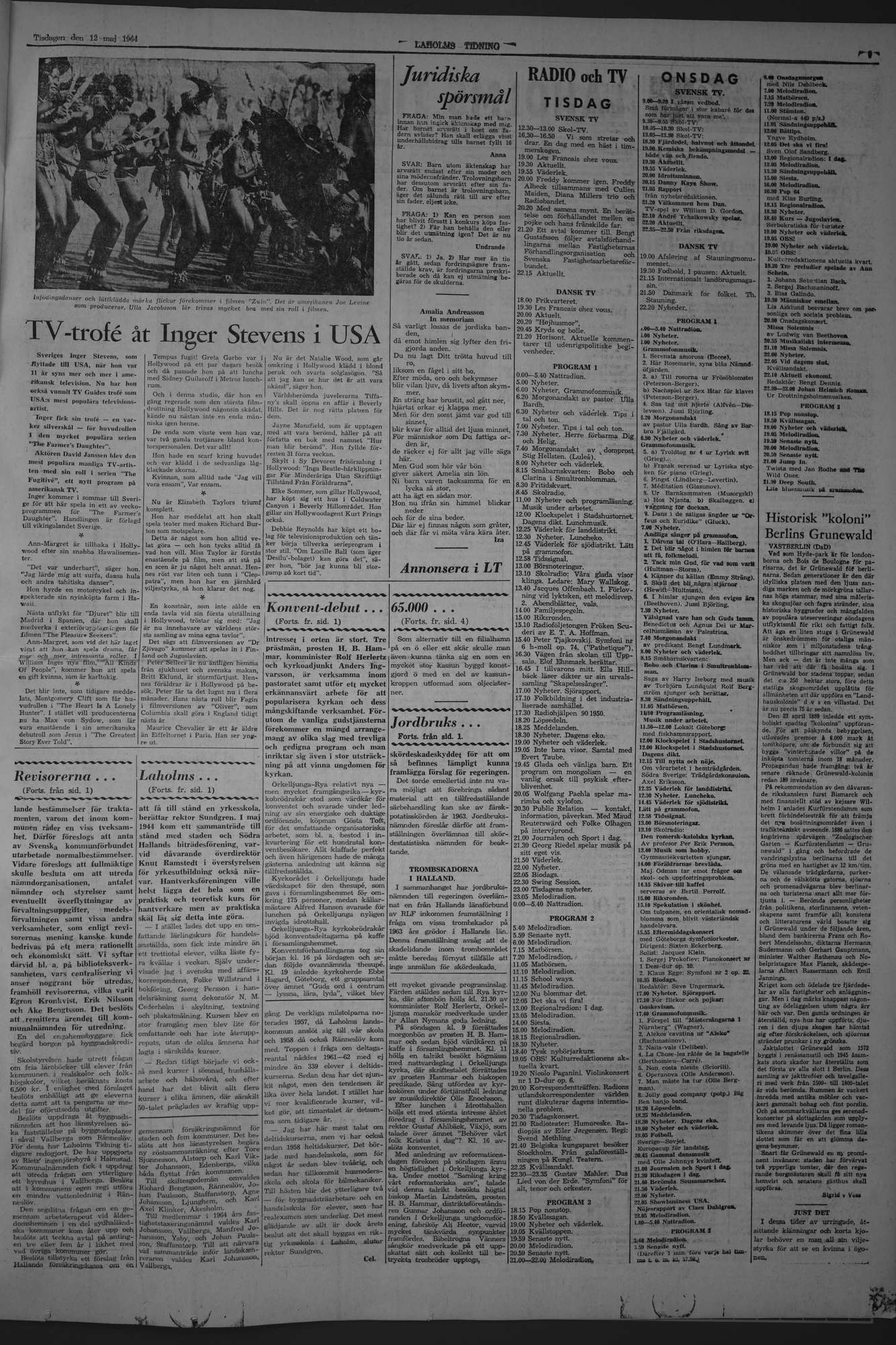 Laholms Tidning Tisdag 12 maj 1964, sida 7