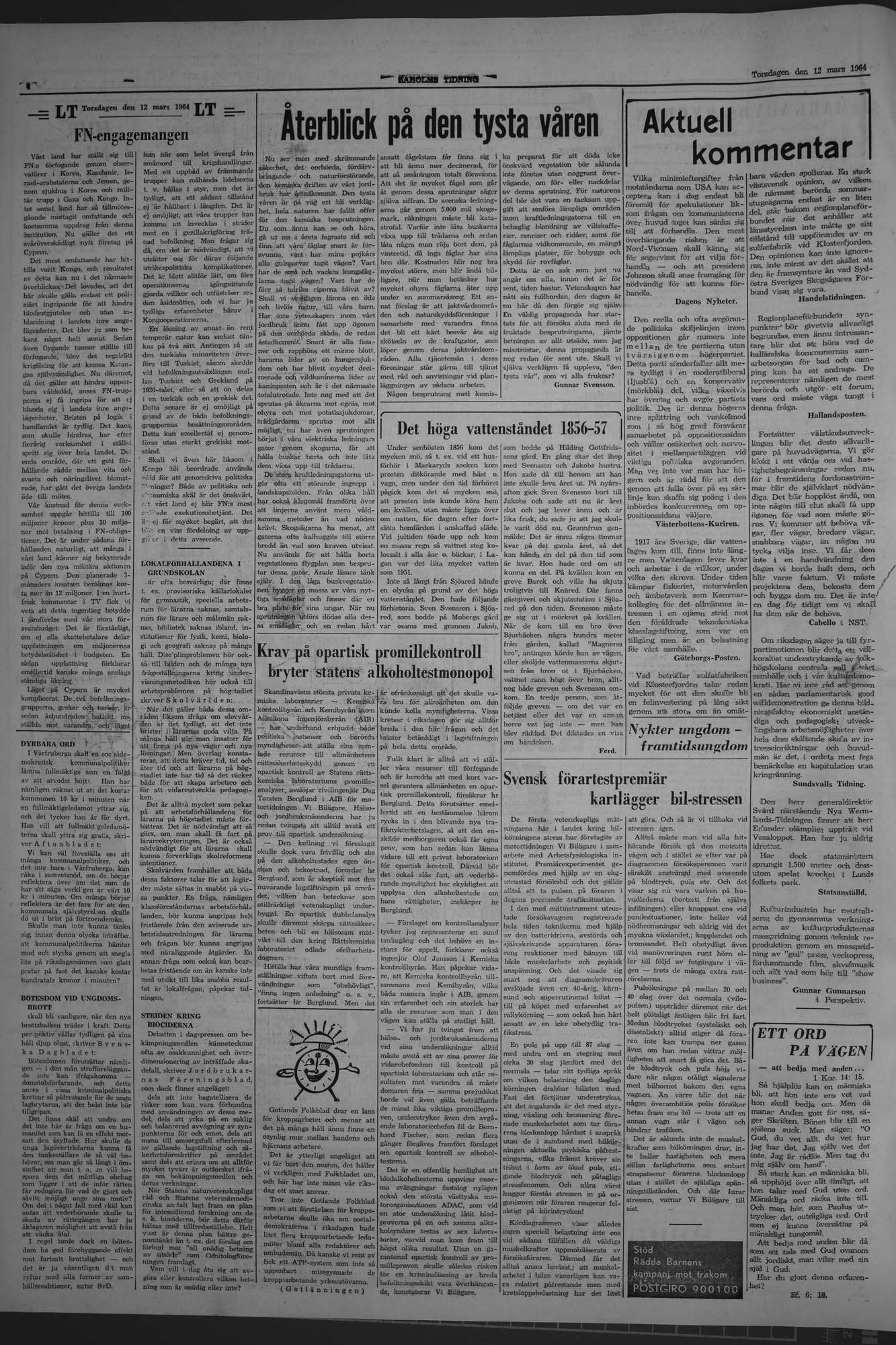 Laholms Tidning Torsdag 12 mars 1964, sida 4