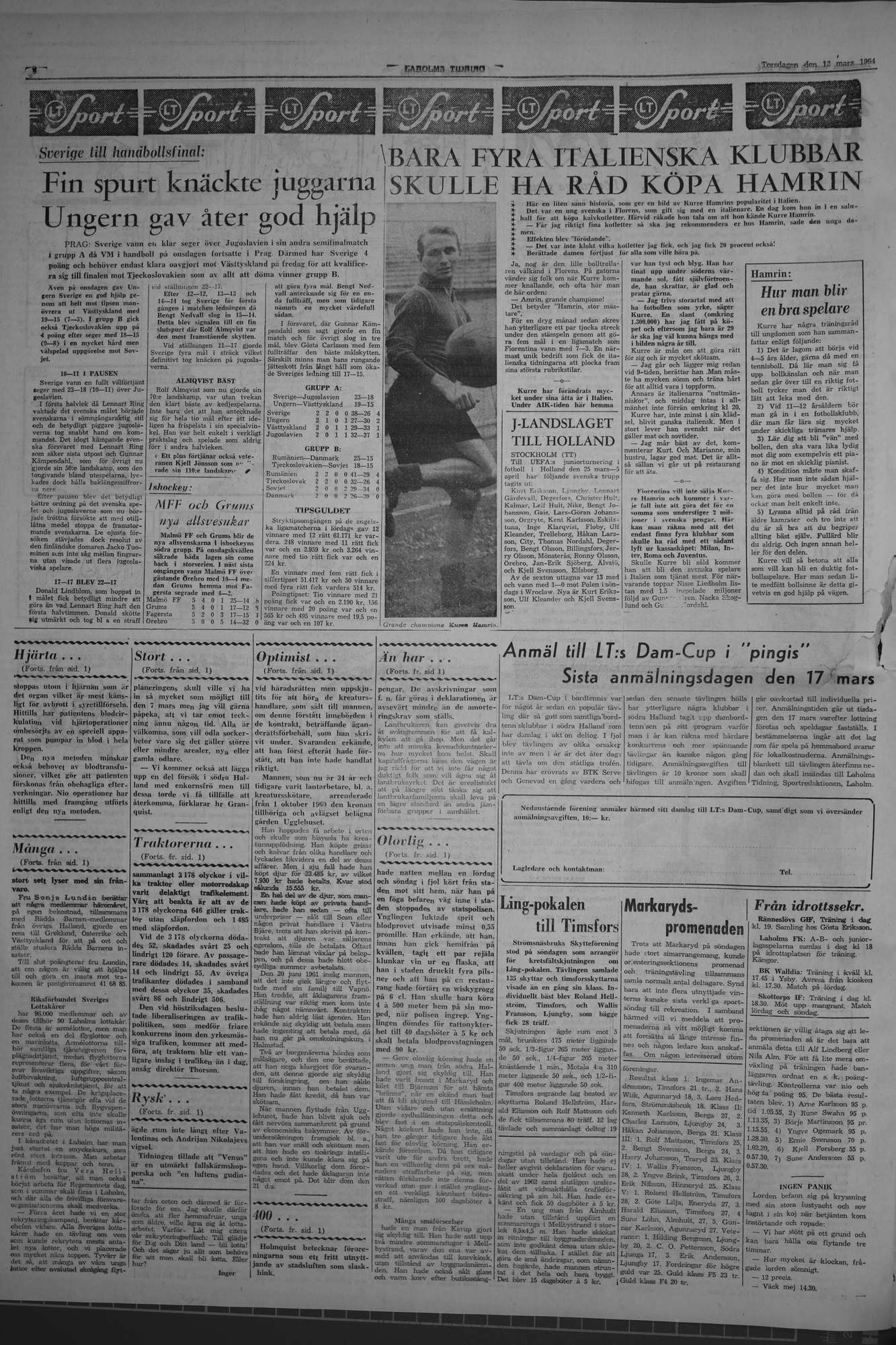 Laholms Tidning Torsdag 12 mars 1964, sida 6