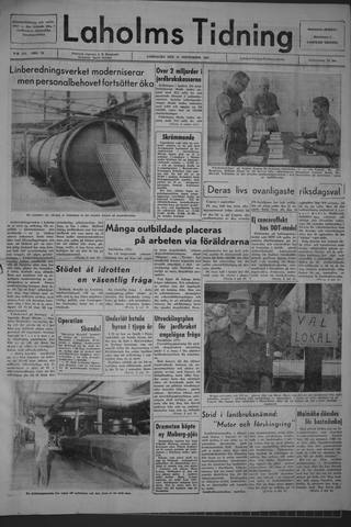 Förstasidan, Lördag 12 september 1964