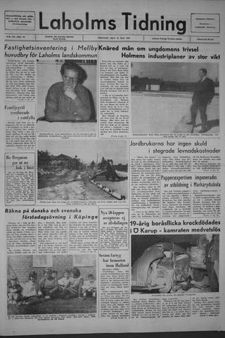 Förstasidan, Tisdag 25 maj 1965