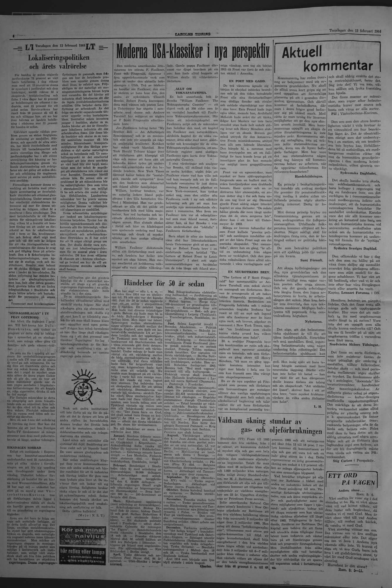 Laholms Tidning Torsdag 13 februari 1964, sida 4