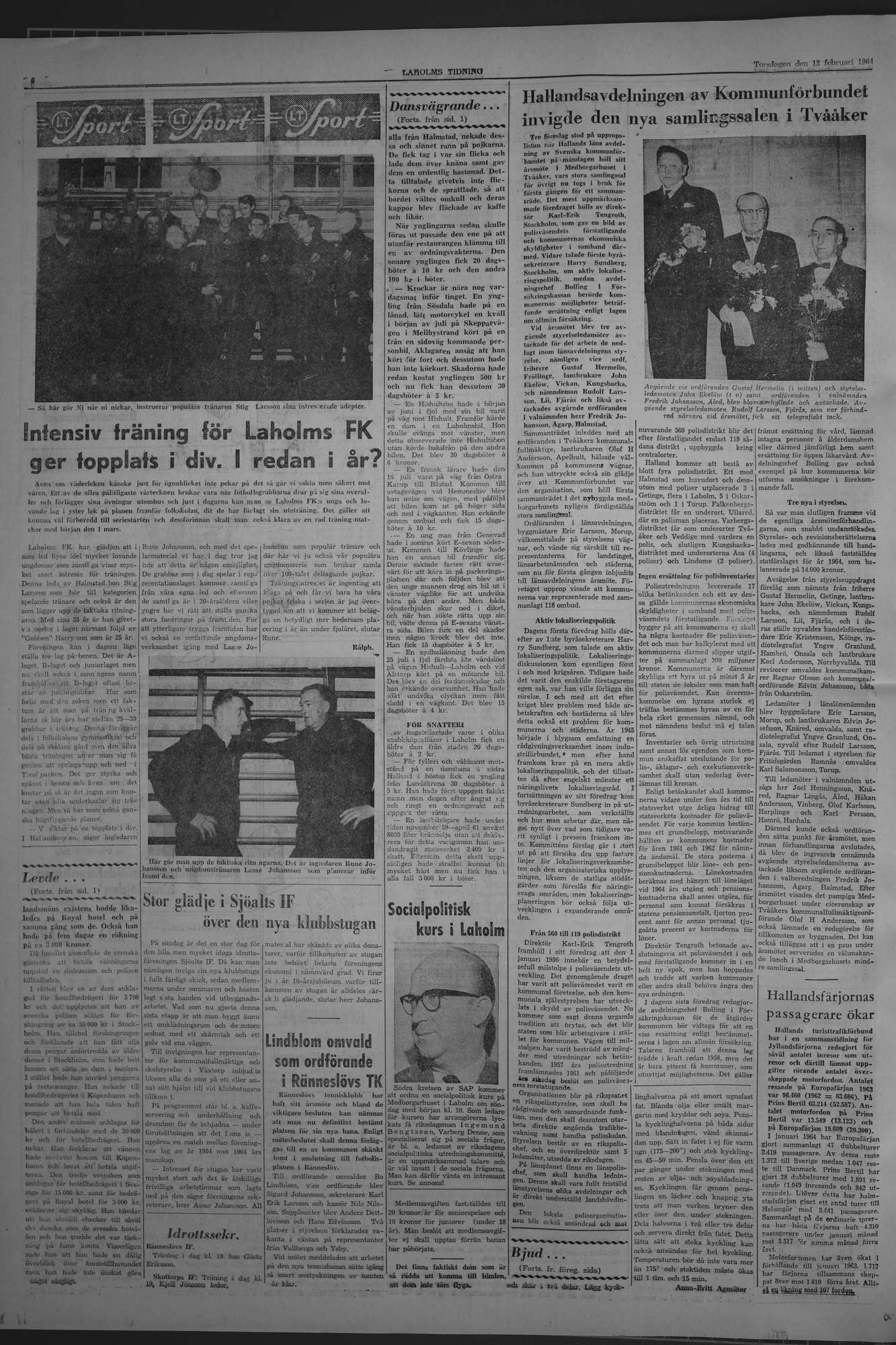 Laholms Tidning Torsdag 13 februari 1964, sida 6