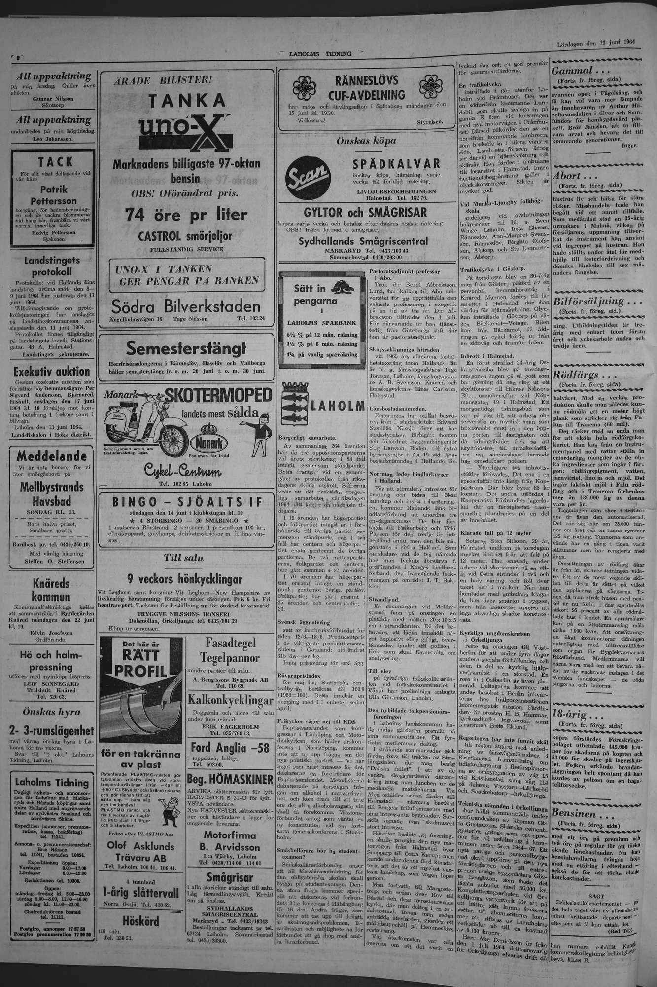 Laholms Tidning Lördag 13 juni 1964, sida 2
