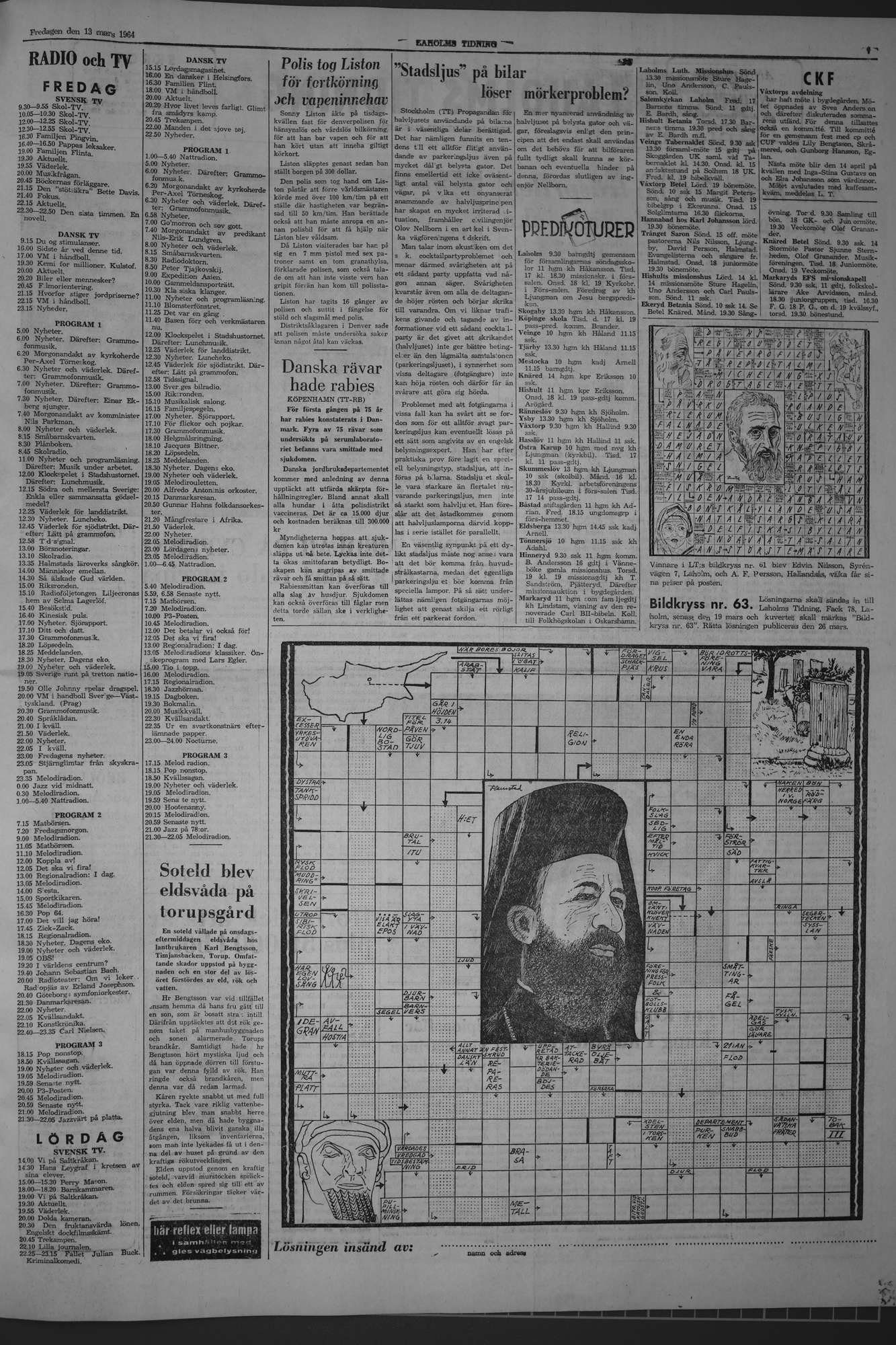 Laholms Tidning Fredag 13 mars 1964, sida 7